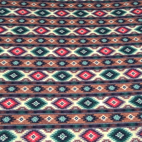 Western Aztec print fleece blanket - Picture 1 of 4